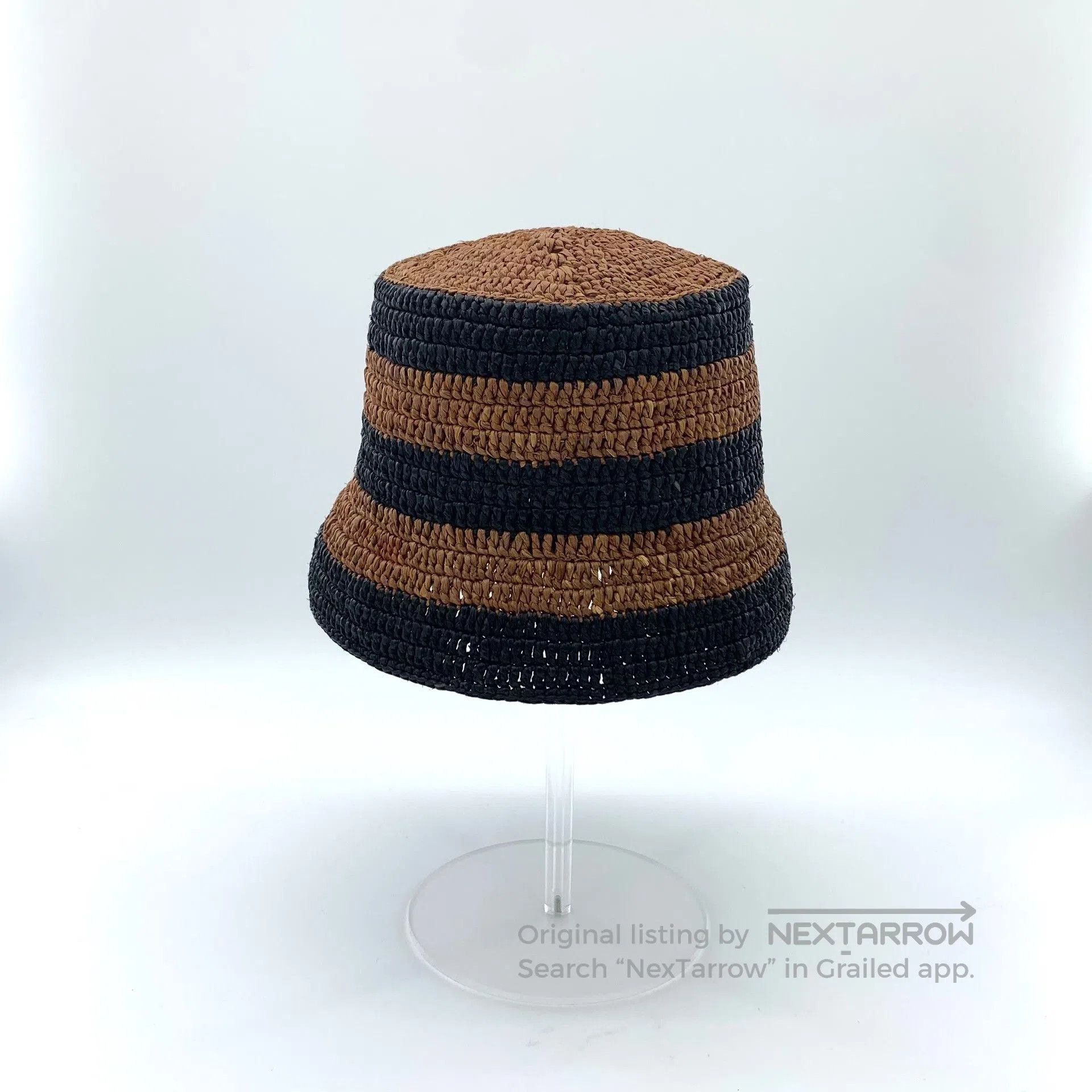 Loewe Loewe Logo Embroidery Raffia Straw Bucket Hat. Size ONE SIZE - 2 Thumbnail