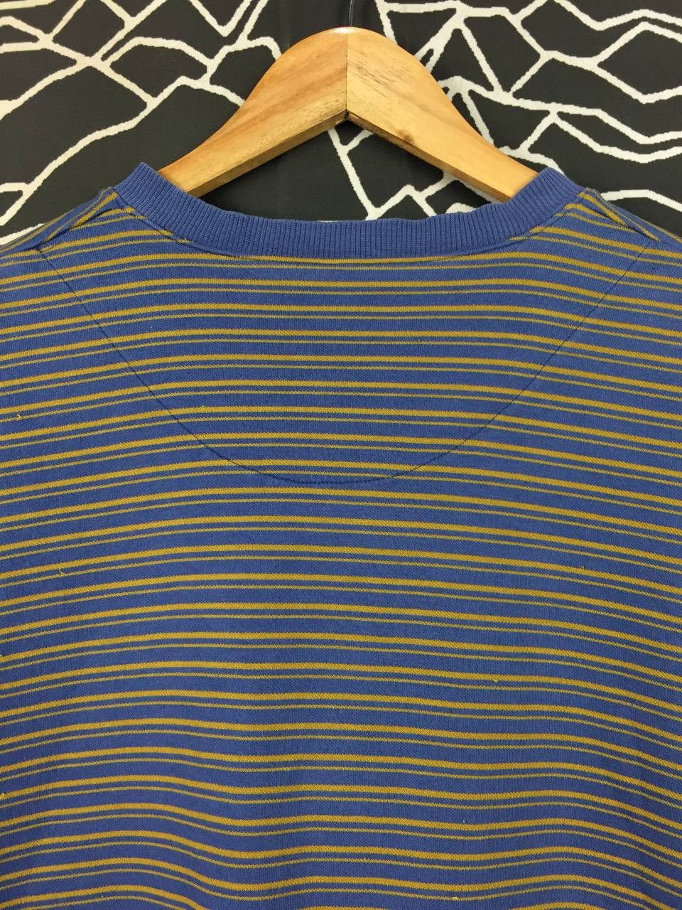 Trussardi Vtg 90s Trussardi Embroidered Logo Striped Henley Tee Size US XL / EU 56 / 4 - 11 Thumbnail