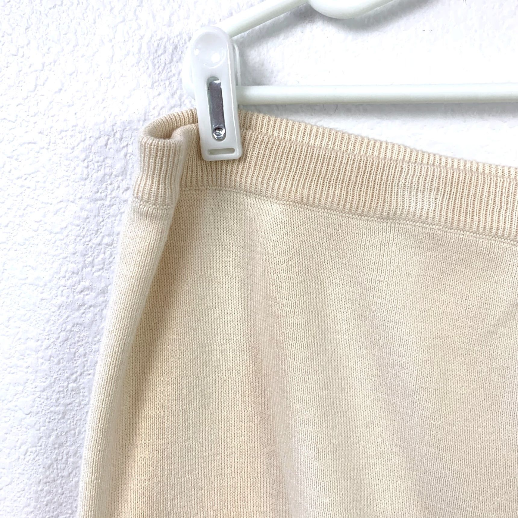 Coldwater Creek Coldwater Creek Cream White Knit Pull On Skirt Size XL Size 40" / US 18 - 2 Thumbnail