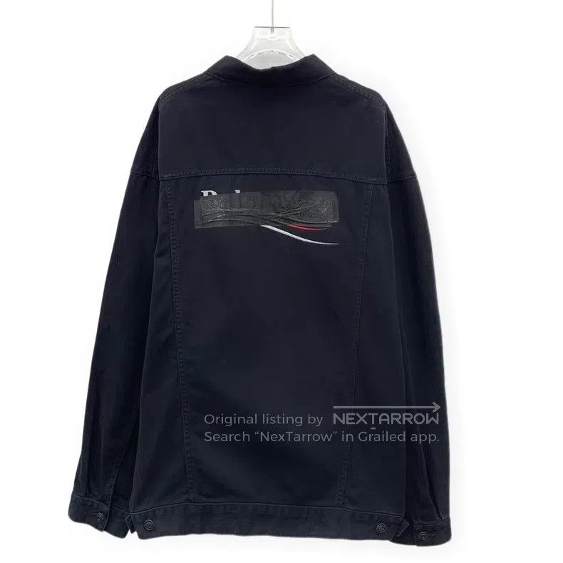 Balenciaga Balenciaga Black Washed Distressed Logo Letter Printed Cot Size US S / EU 44-46 / 1 - 2 Thumbnail