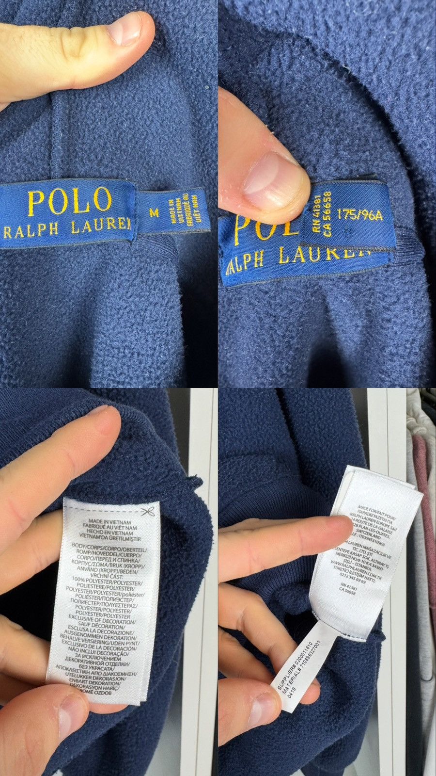 Polo Ralph Lauren Polo Ralph Lauren USA Fleece Hoodie Size US M / EU 48-50 / 2 - 3 Thumbnail