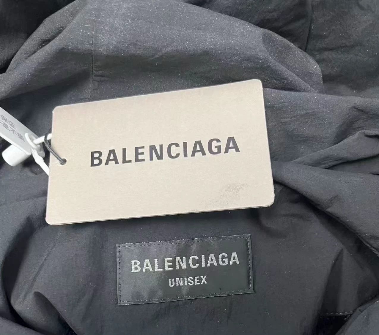 Balenciaga Balenciaga nylon hooded drawstring jacket black XS unisex Size US XS / EU 42 / 0 - 4 Thumbnail