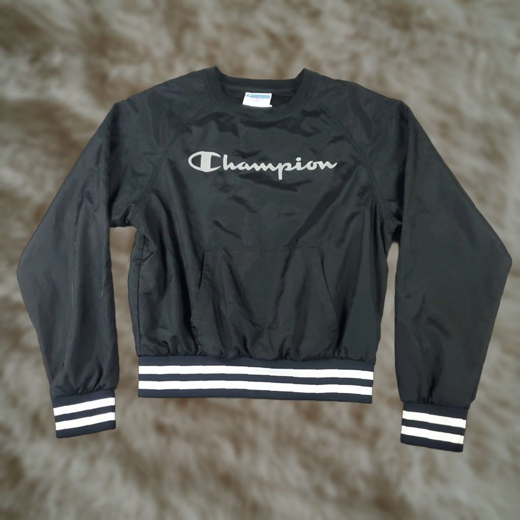 Champion Champion Jacket Womens XS Black Windbreaker Jacket Sport Logo All Seasons Fall Winter Spring Womens Size XS / US 0-2 / IT 36-38 - 1 Thumbnail