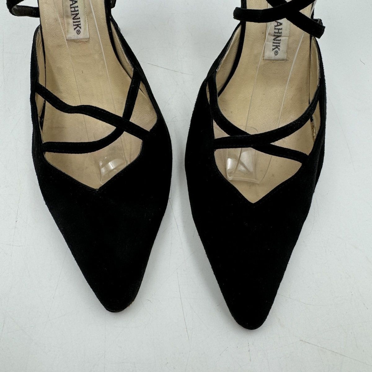 Manolo Blahnik Manolo Blahnik Black Suede Heels Size US 11 / IT 41 - 3 Thumbnail