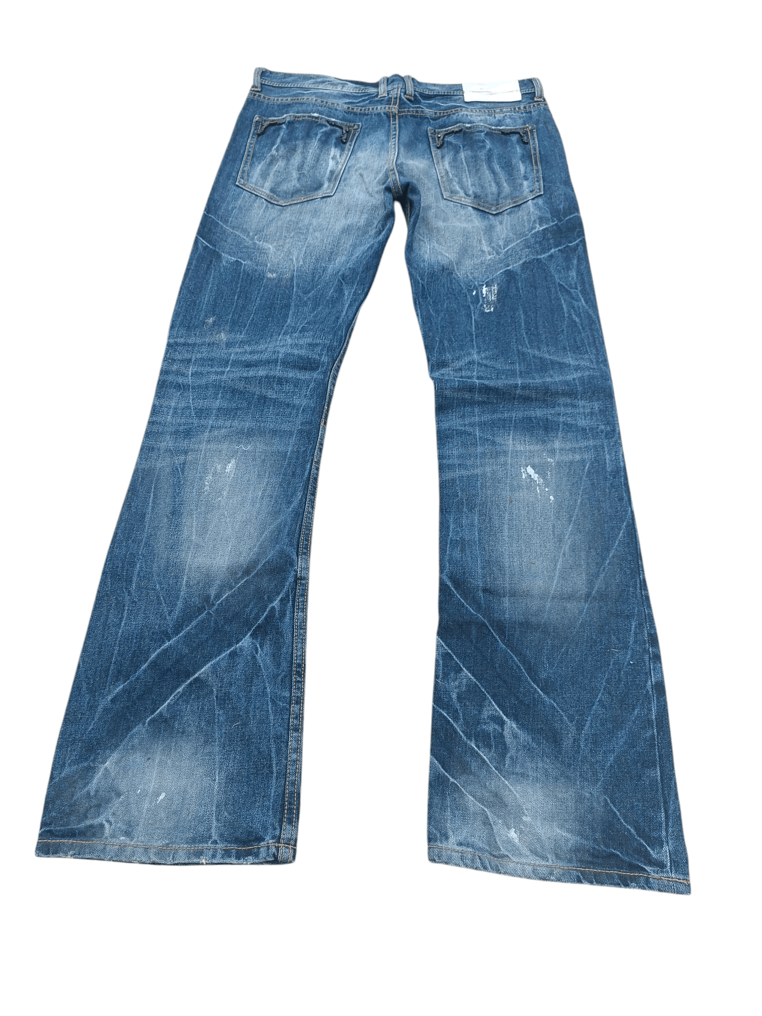 Japanese Brand × Seditionaries FIRE 🔥 Japanese Painted Faded Flare Stud Jeans 🔥 E065 Size US 34 / EU 50 - 12 Thumbnail