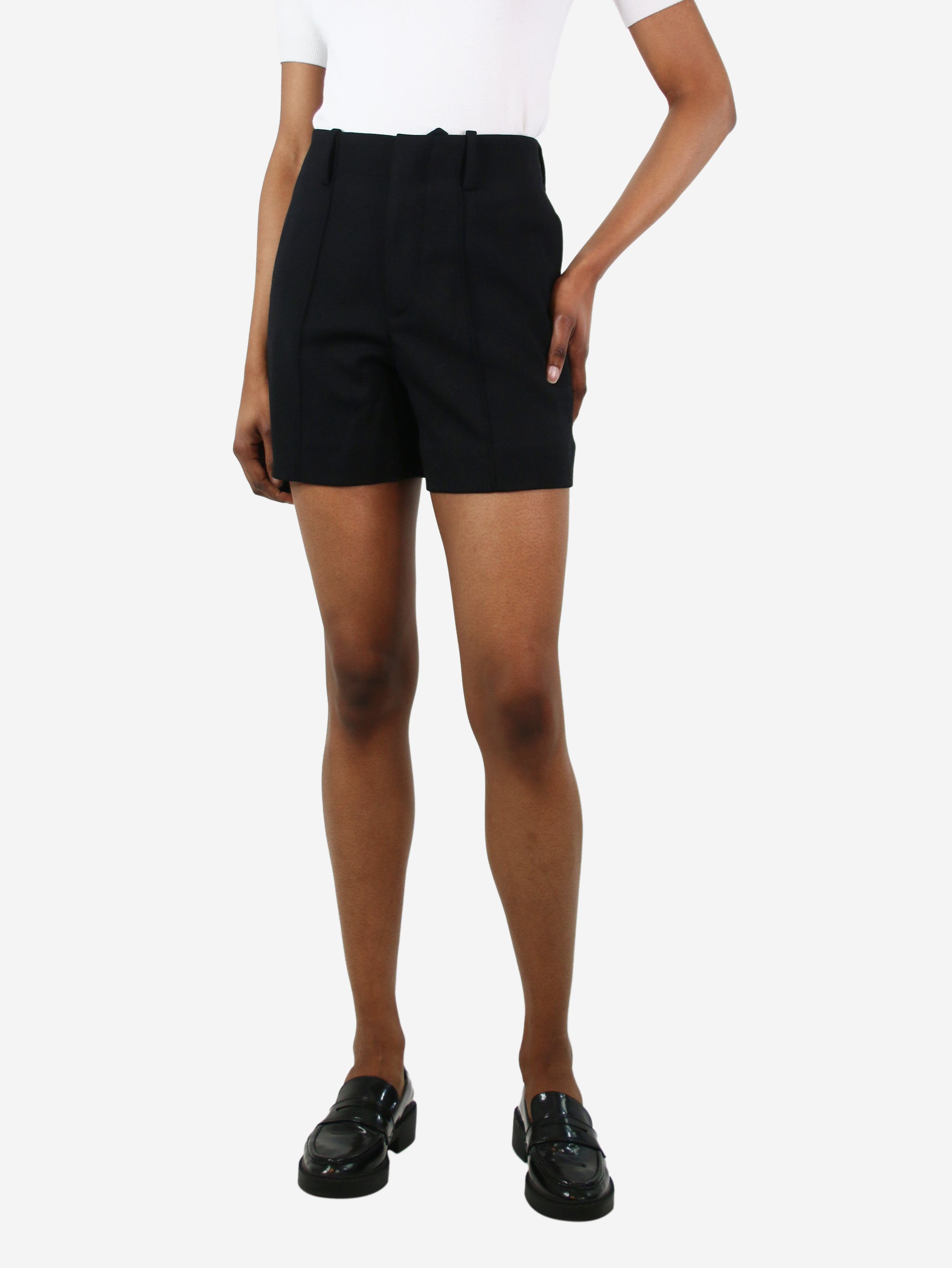 image of Chloe Black Mini Shorts - Size Uk 6, Women's