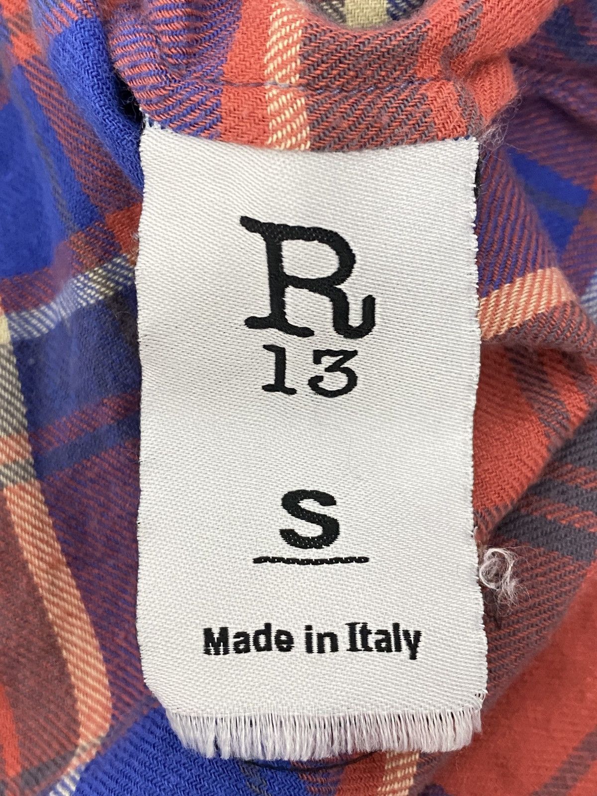 R13 R13 SS15 Zip Sleeve Plaid Flannel Shirt Italy Deconstructed Size US S / EU 44-46 / 1 - 7 Thumbnail