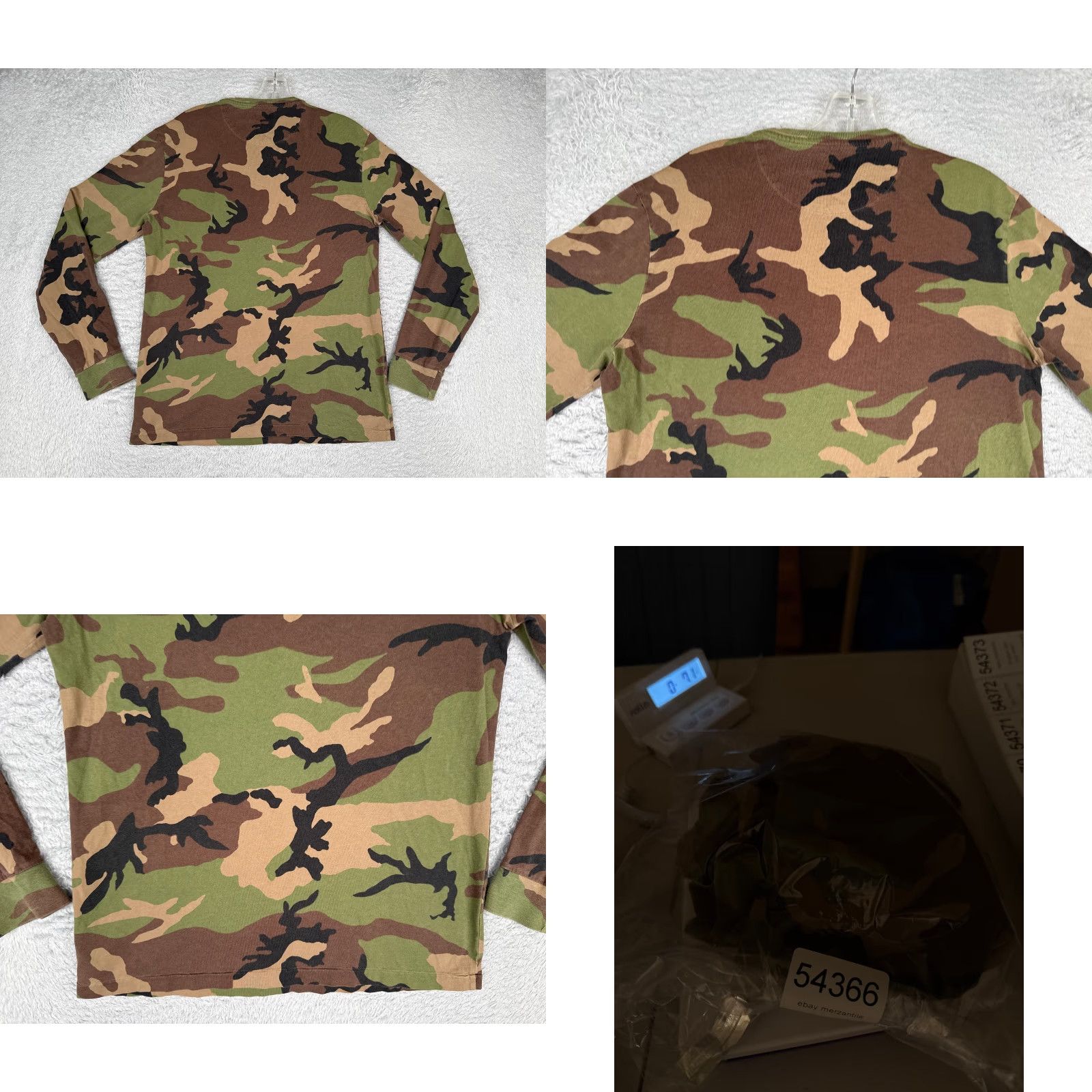 Ralph Lauren Polo Ralph Lauren Shirt Adult Small Green Camo Long Sleeve Crew Pocket READ Size US S / EU 44-46 / 1 - 9 Thumbnail