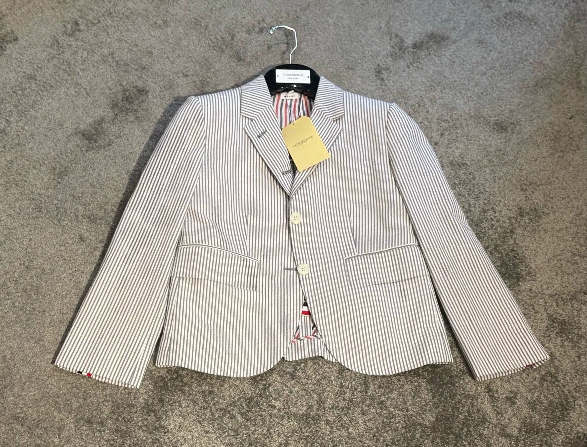 Thom Browne Thom Browne Women's Classic Seersucker Short Blazer 38 Size XS / US 0-2 / IT 36-38 - 4 Thumbnail