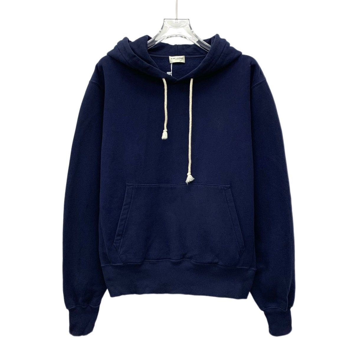 Saint Laurent Paris Saint laurent navy blue cotton hooded sweatshirt Size S / US 4 / IT 40 - 1 Thumbnail