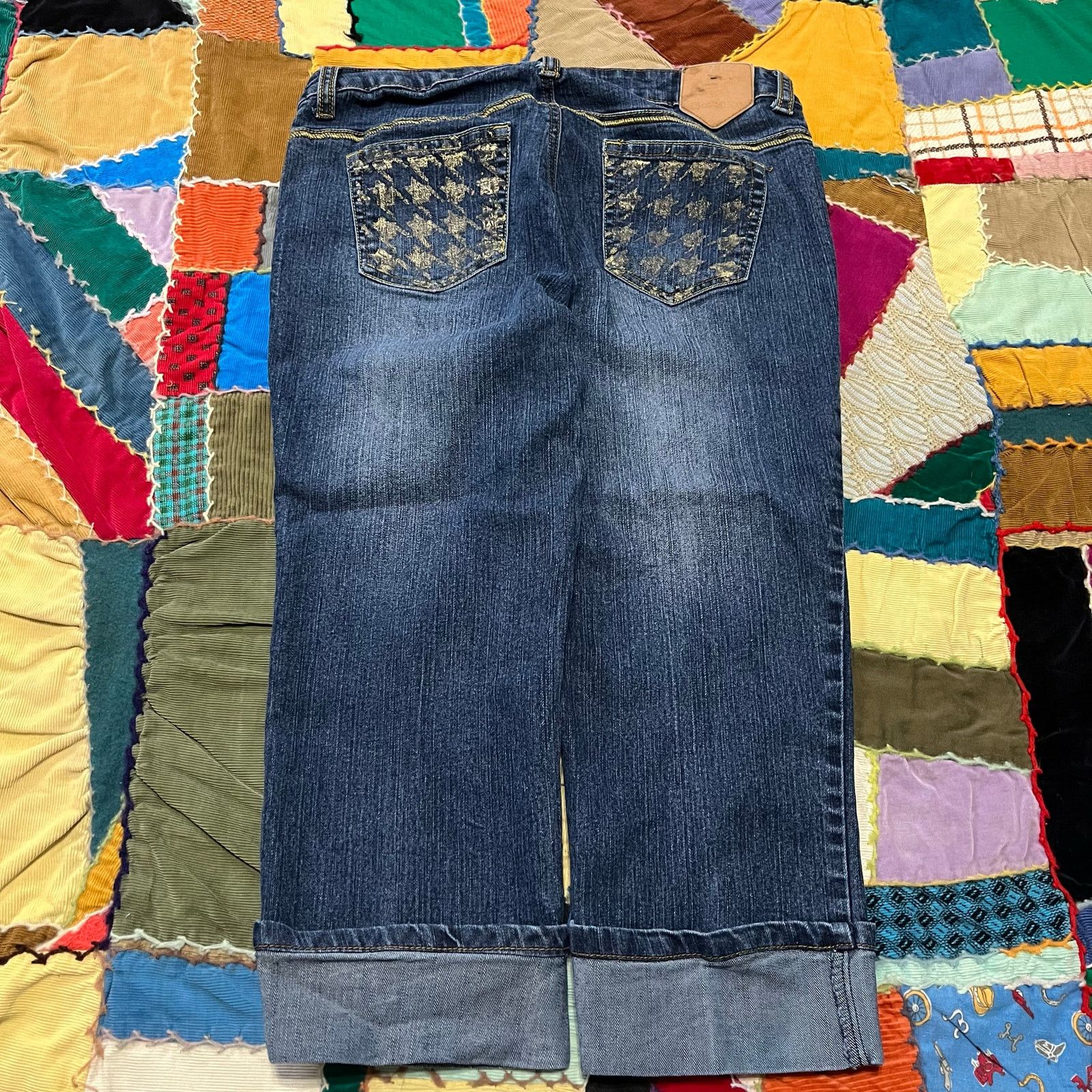 Southpole Y2K Southpole Acid Washed Embroidered Painted Capri Jeans 34 Size 38" / US 16 / IT 52 - 1 Thumbnail