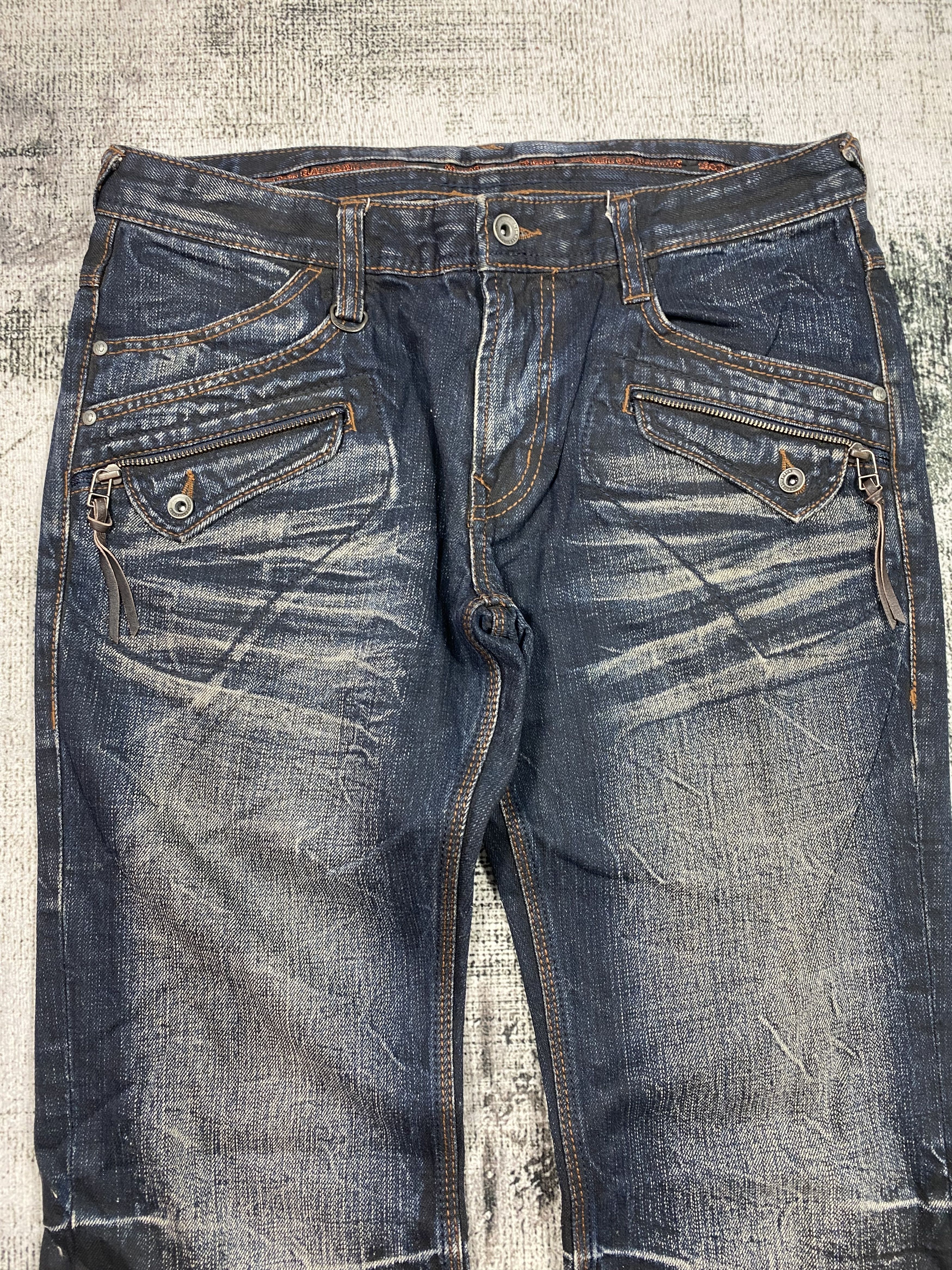 Japanese Brand × Nicole Club Japanese Bootcut Pants Rusty Whiskers Distressed Denim Size US 32 / EU 48 - 4 Thumbnail