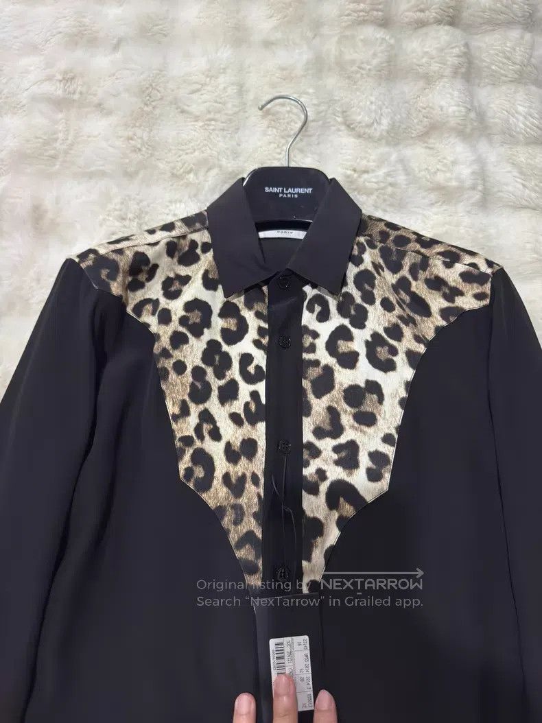 Saint Laurent Paris Saint Laurent Paris Size 38 Leopard Print Silk Shirt i Size US S / EU 44-46 / 1 - 3 Thumbnail