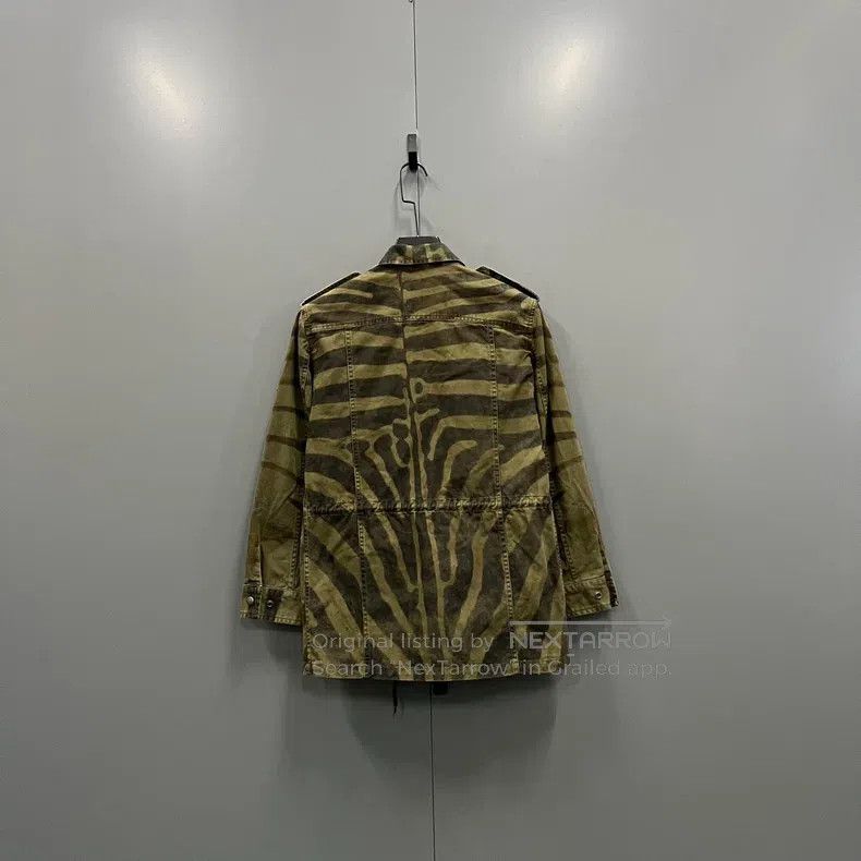 Saint Laurent Paris Saint Laurent Paris Military green striped denim work shir Size XS / US 0-2 / IT 36-38 - 2 Thumbnail