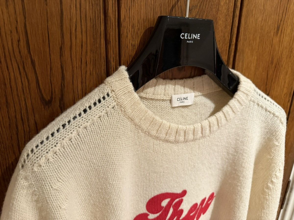 Celine SS20 Celine Hedi David Kramer irony sweater cashmere XL logo Size US XL / EU 56 / 4 - 12 Thumbnail