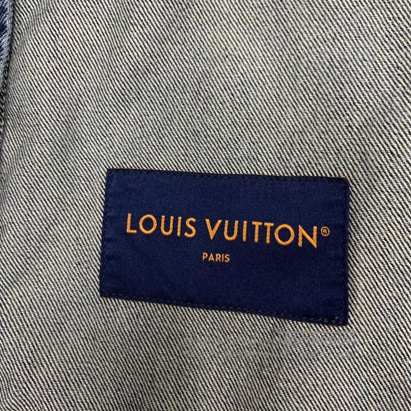 Louis Vuitton Blue Denim Jacket with Embroidered Pocket Patterns. Size US L / EU 52-54 / 3 - 4 Thumbnail