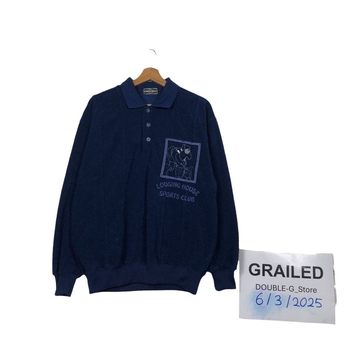 Cartoon Network × Japanese Brand × Vintage 📌Vintage Collar Sweatshirt Lodging House Logo Issey Miyake Size US L / EU 52-54 / 3 - 1 Thumbnail