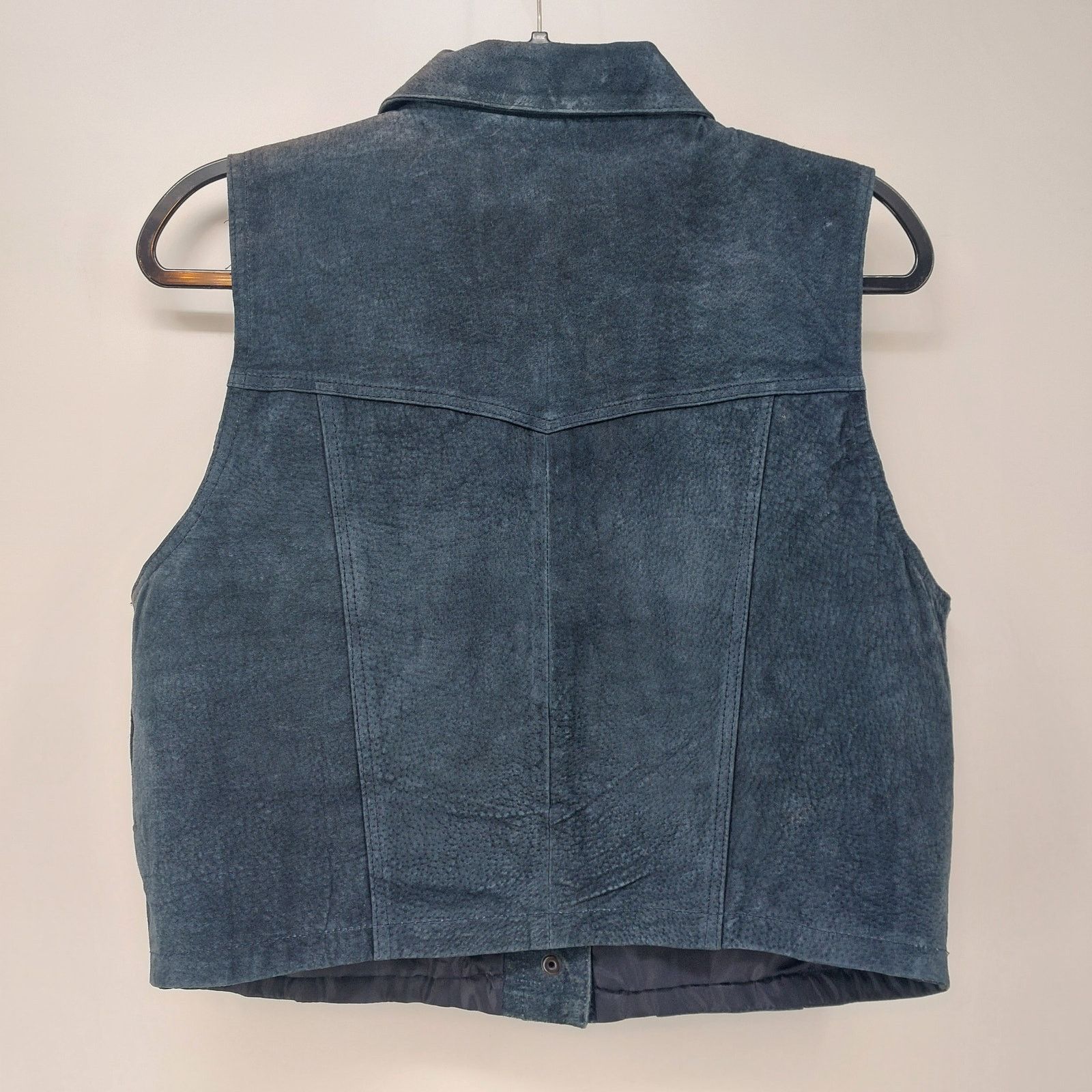 Vintage Mariah MPW Size L Hippy Navy Blue Vest Suede Western Cowgirl Size L / US 10 / IT 46 - 2 Thumbnail