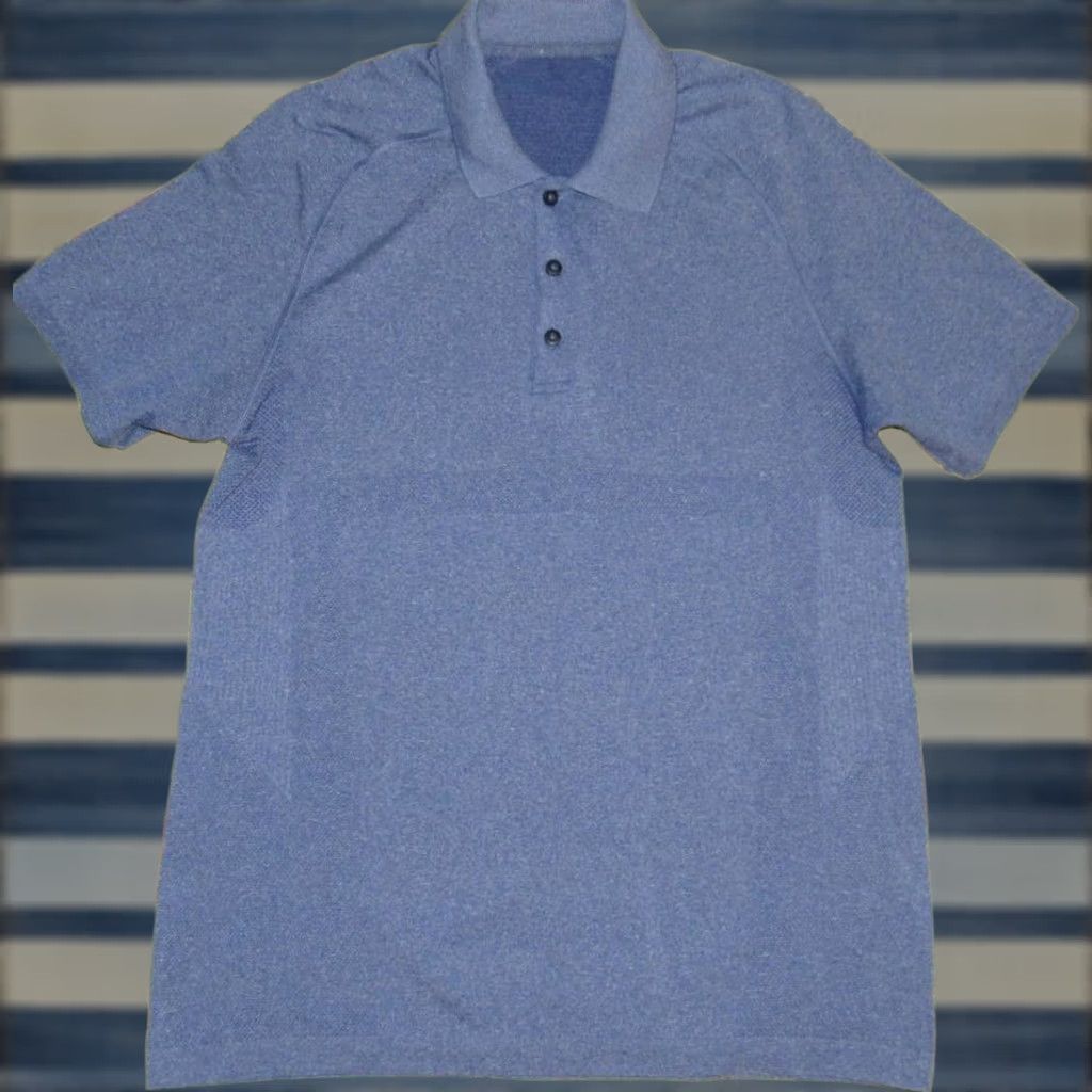 Lululemon LULULEMON Blue Short Sleeve Tech Polo Shirt M Mens Size US M / EU 48-50 / 2 - 1 Thumbnail