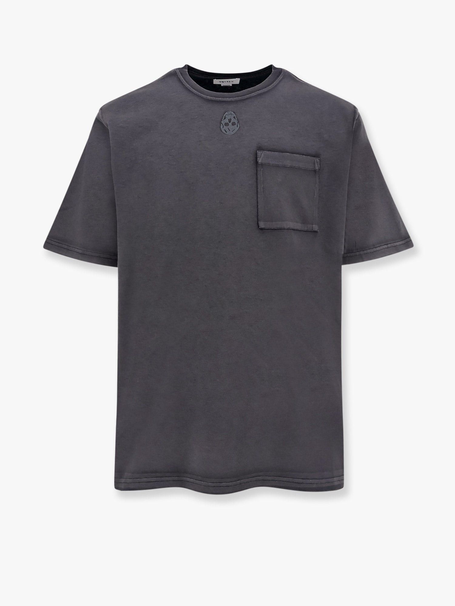Alexander McQueen Cotton T-Shirt With Frontal Iconic Skull