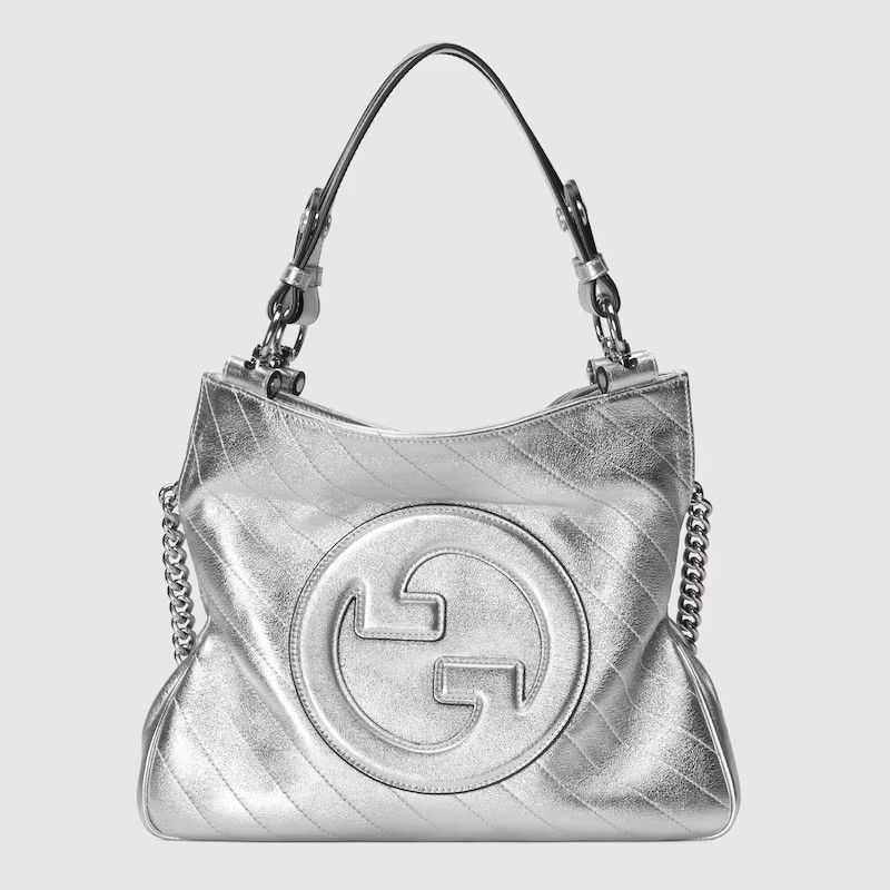 Gucci o1s1wg110225 Size: OS / Blondie Small Tote Bag in Silver Size ONE SIZE - 1 Thumbnail