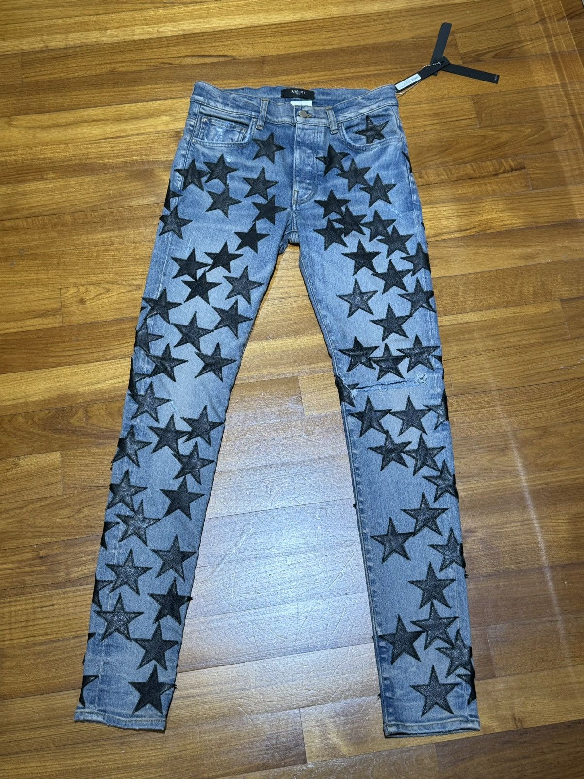 Amiri × Chemist Creations Amiri x chemist leather star jeans Size US 31 - 1 Preview