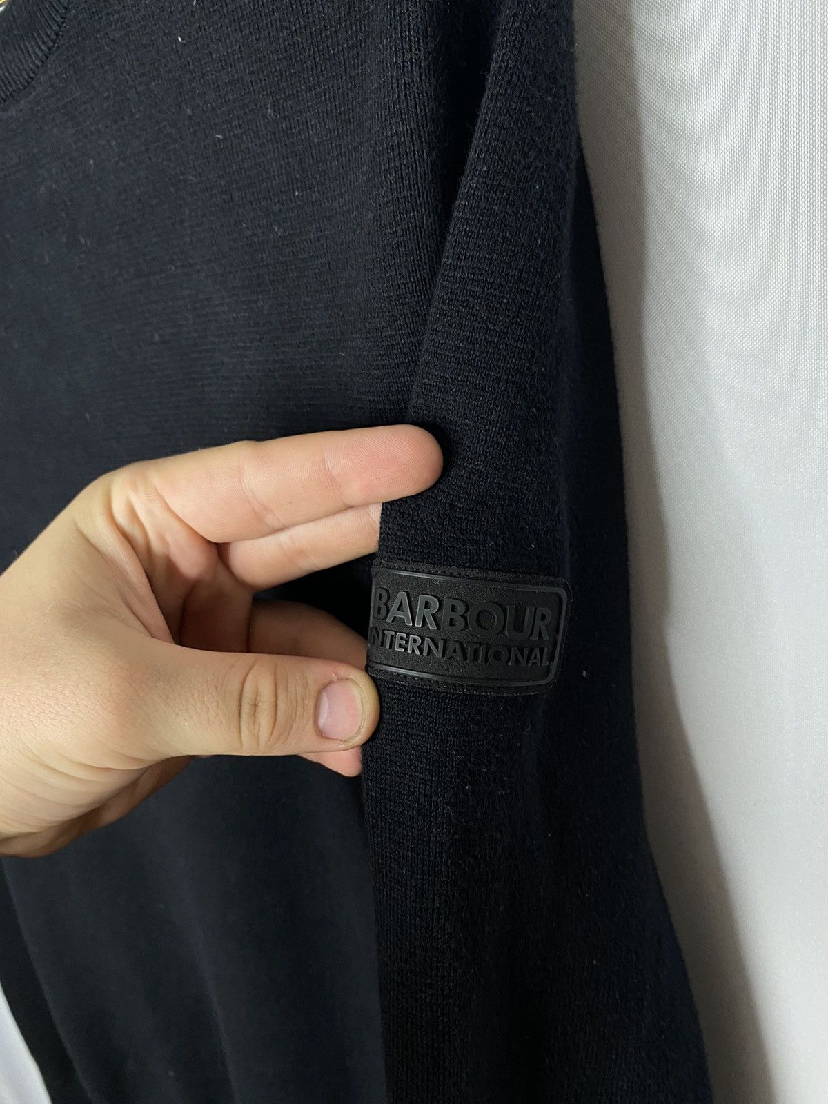 Barbour × Designer × Vintage 🔥Barbour International Sweater Jumper Pullover Black🔥 Size US M / EU 48-50 / 2 - 5 Thumbnail