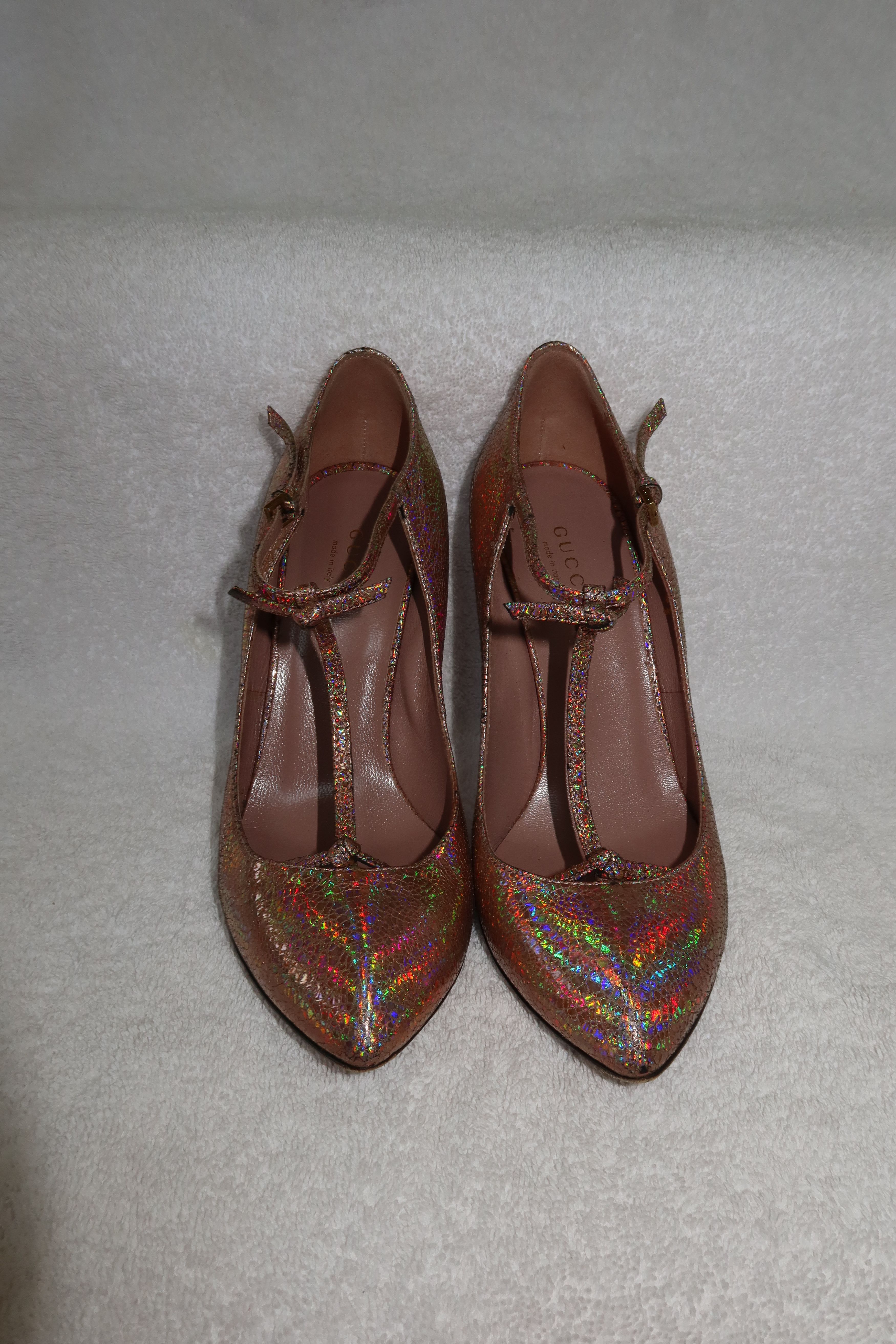 Gucci Vintage Gucci Pink Metallic Stilettos Size US 6.5 / IT 36.5 - 6 Thumbnail