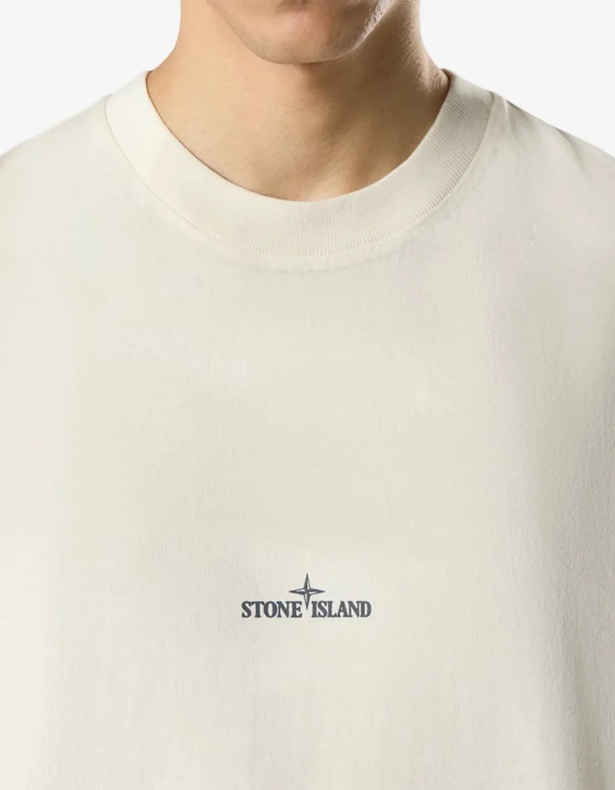 Stone Island Stone Island White ‘Whirlwind Type’ Print T-Shirt Size US XXL / EU 58 / 5 - 3 Thumbnail