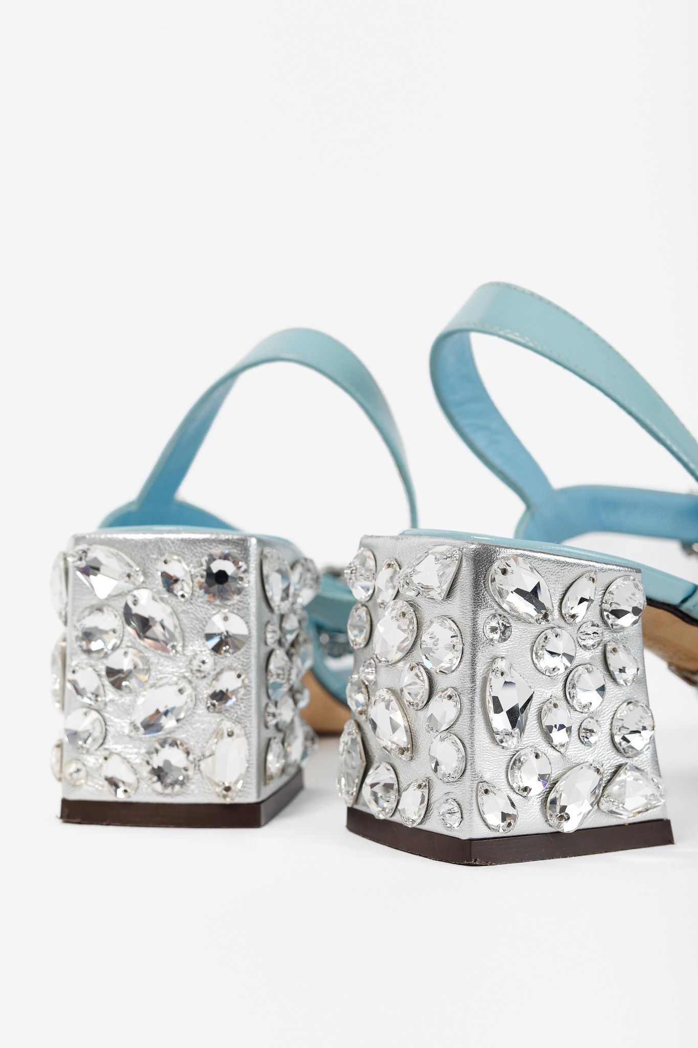 Dolce & Gabbana Dolce & Gabbana SS18 Patent-Leather Embellished-Heel Sandals Size US 7.5 / IT 37.5 - 9 Thumbnail