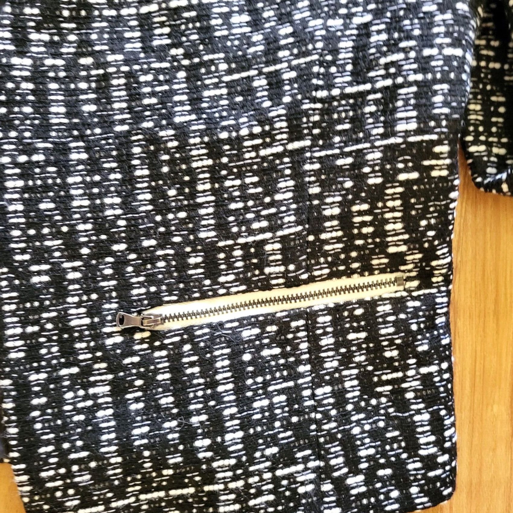 Topshop Topshop Blazer Womens 6 Black White Tweed Open Front Career Business Suit Jacket Shirt Ladies Blazer Womens Classic Vintage false Size M / US 6-8 / IT 42-44 - 4 Thumbnail