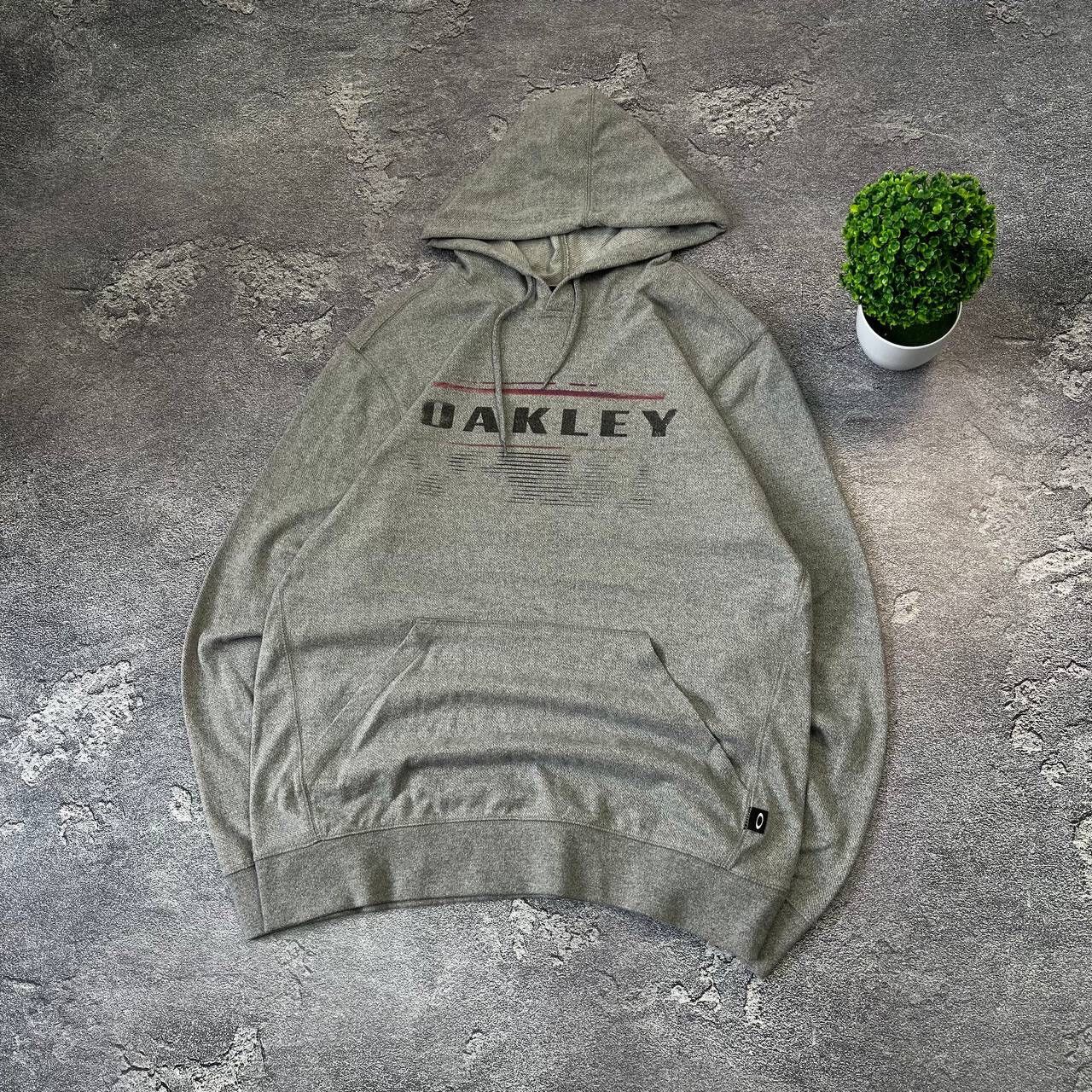 Oakley CRAZY Y2K Vintage Grey Oakley Software Big Logo Hoodie Size US L / EU 52-54 / 3 - 13 Thumbnail