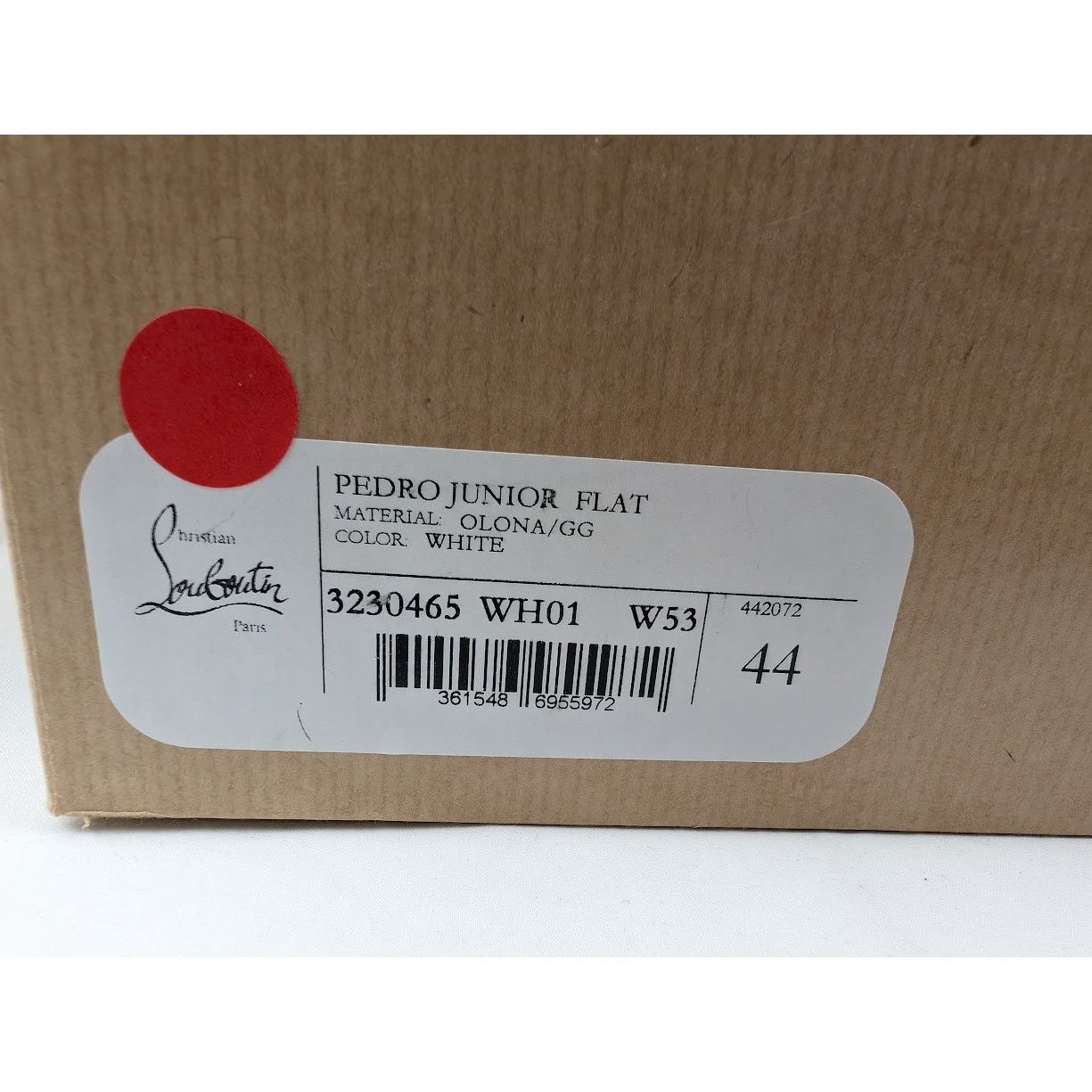 Christian Louboutin o1rshd1 Pedro Boat Flat Sneakers in White Size US 11 / EU 44 - 21 Thumbnail