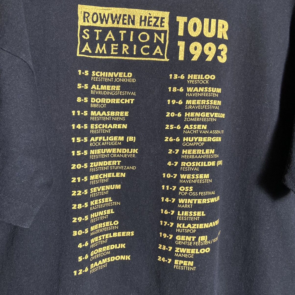 Band Tees × Vintage Vintage 90s Rowwen Heze Station America Tour Band Tee Size US XL / EU 56 / 4 - 6 Thumbnail