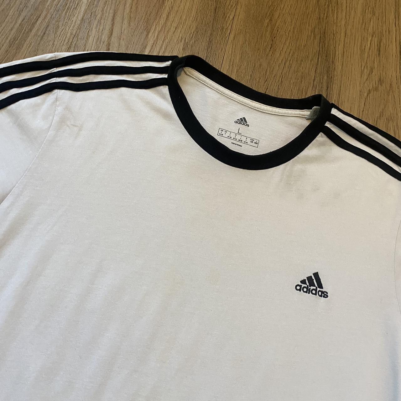 Adidas Adidas white and black T-shirt #AdidasTee Sportswear Size US L / EU 52-54 / 3 - 2 Thumbnail