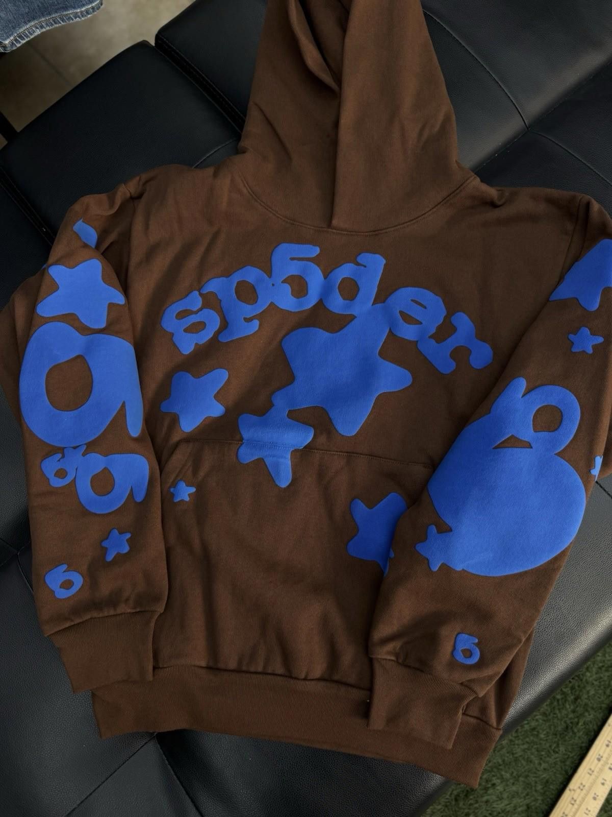 Sp5der Sp5der Worldwide Brown/Blue Hoodie Size (S) (NEW) Size US S / EU 44-46 / 1 - 3 Thumbnail
