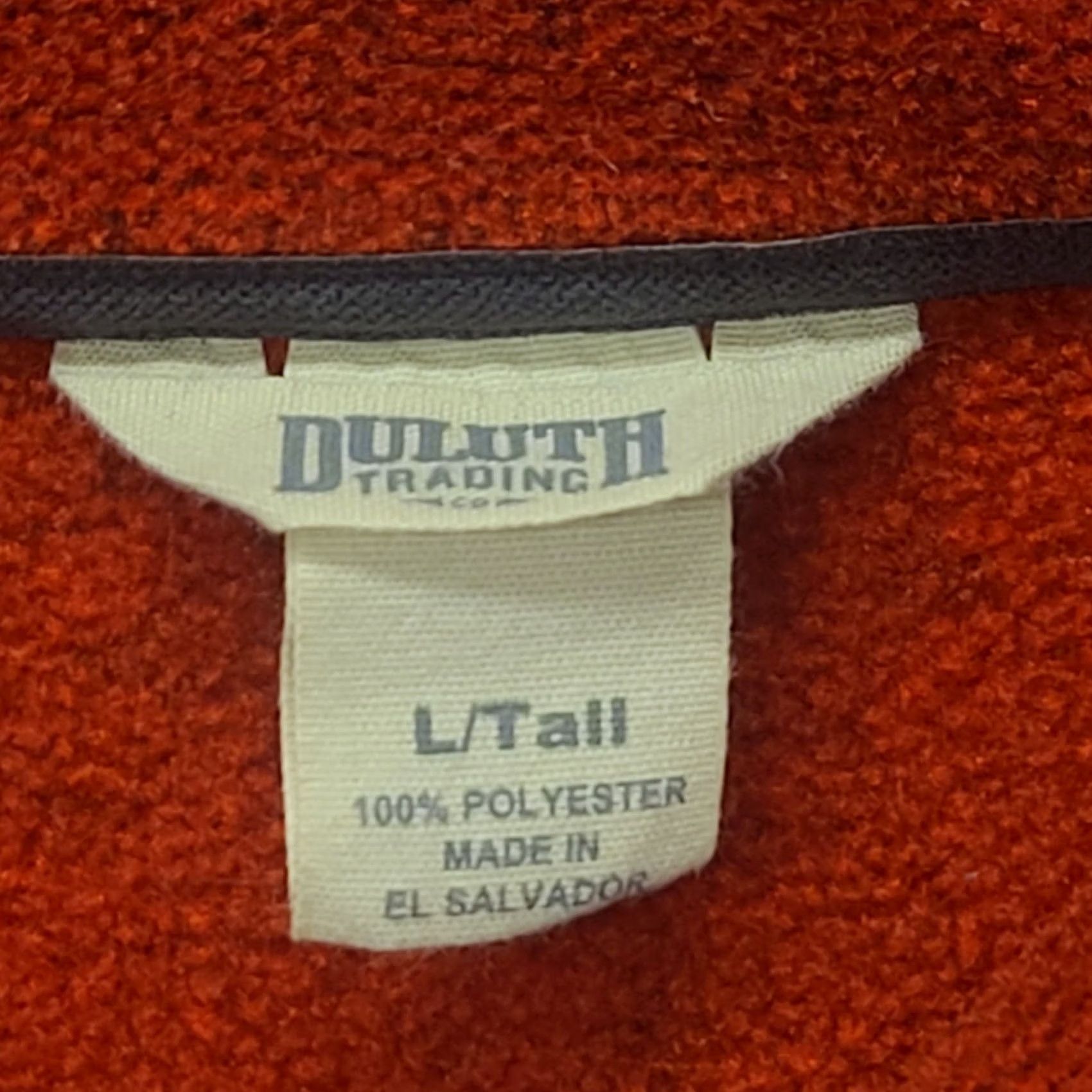 Vintage Duluth Trading Fleece Jacket Mens LT Regular Hooded Zip Pockets Red Polartec Outdoor Fall Winter L Tall Two Harbors Regular Fit Size US L / EU 52-54 / 3 - 2 Thumbnail