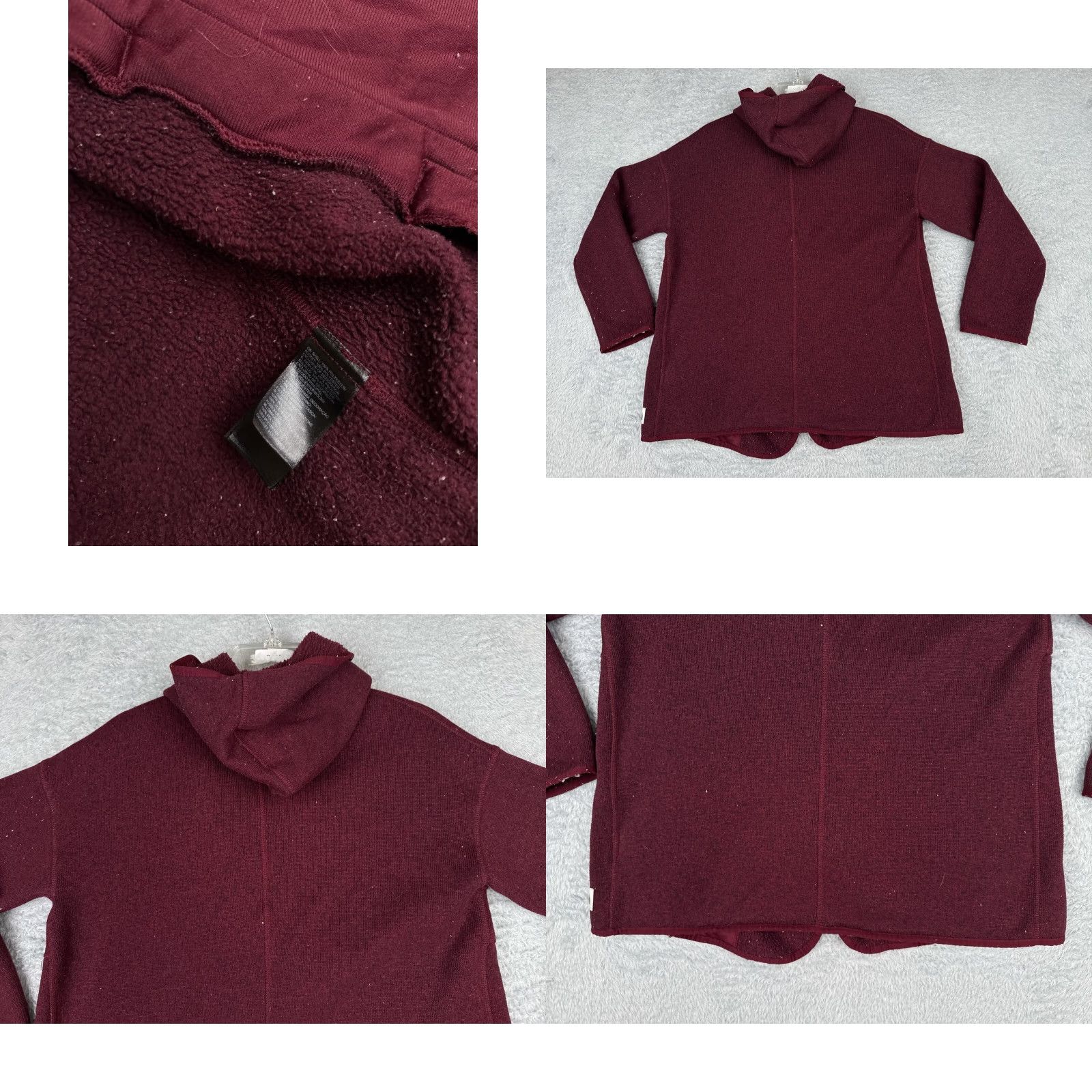 The North Face The North Face Sweater Cardigan Womens XS Red Hooded Knit Shell Logo Casual Buttonless Wrap Mock Neck A Size XS / US 0-2 / IT 36-38 - 9 Thumbnail