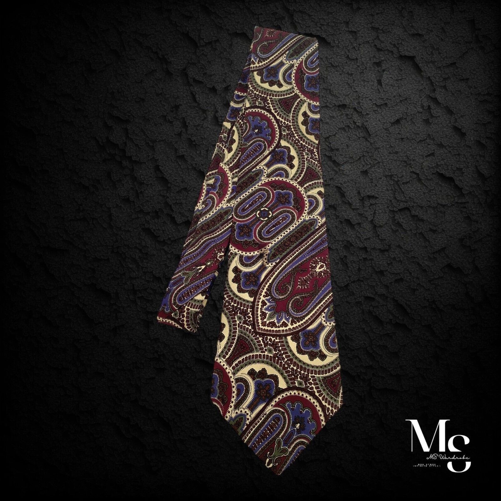 Polo Ralph Lauren POLO BY RALPH LAUREN Purple Paisley Luxury Silk Tie Made In Size ONE SIZE - 6 Thumbnail