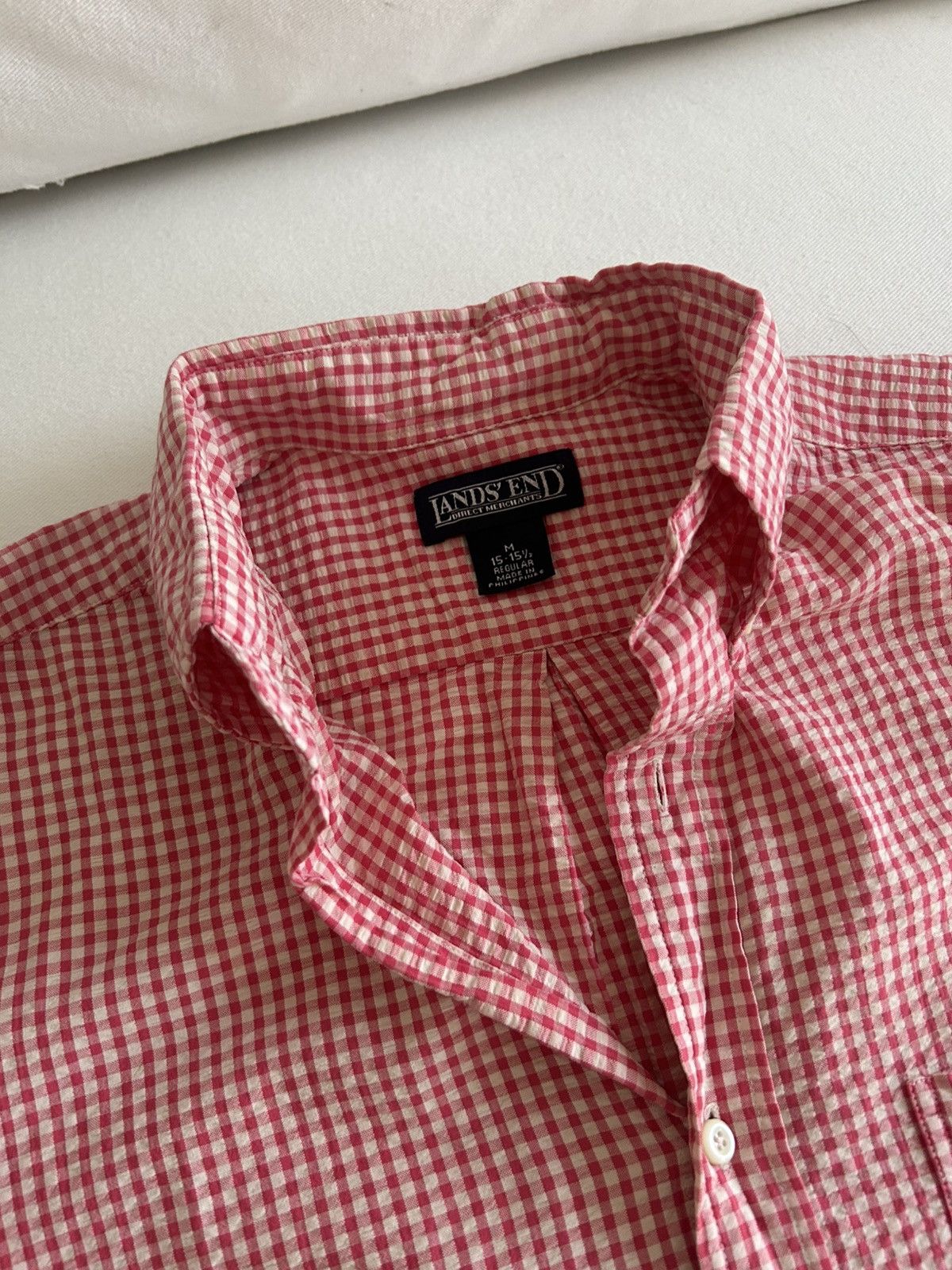Lands' End Vintage lands end seersucker short sleeve button down Size US M / EU 48-50 / 2 - 1 Thumbnail