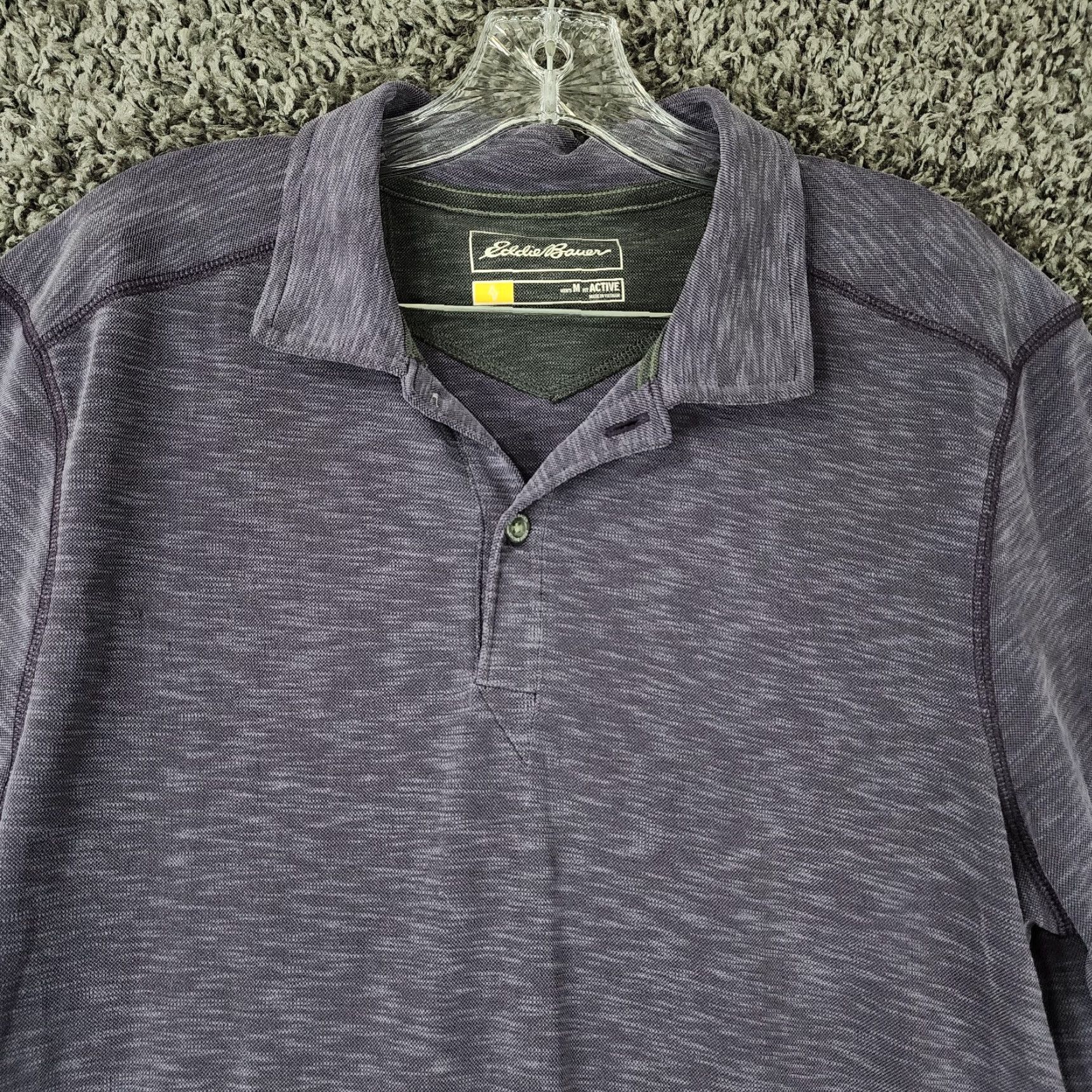 Eddie Bauer Eddie Bauer Polo Shirt Mens Purple Short Sleeve Active Fit M Size US M / EU 48-50 / 2 - 3 Thumbnail