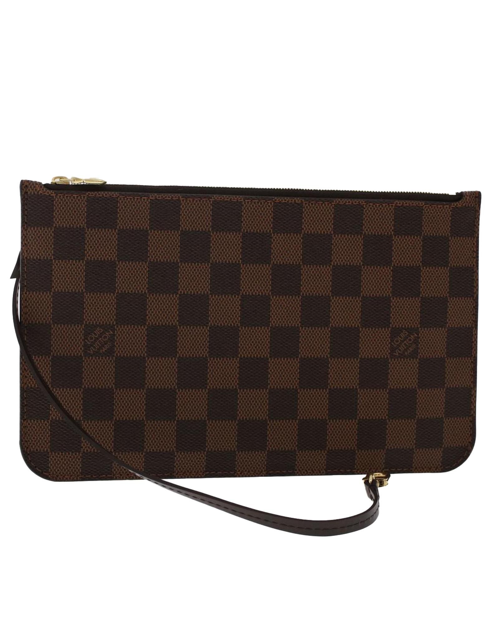 image of Louis Vuitton Damier Ebene Accessory Pouch Lv Auth 50229 in Damie Ebene, Women's