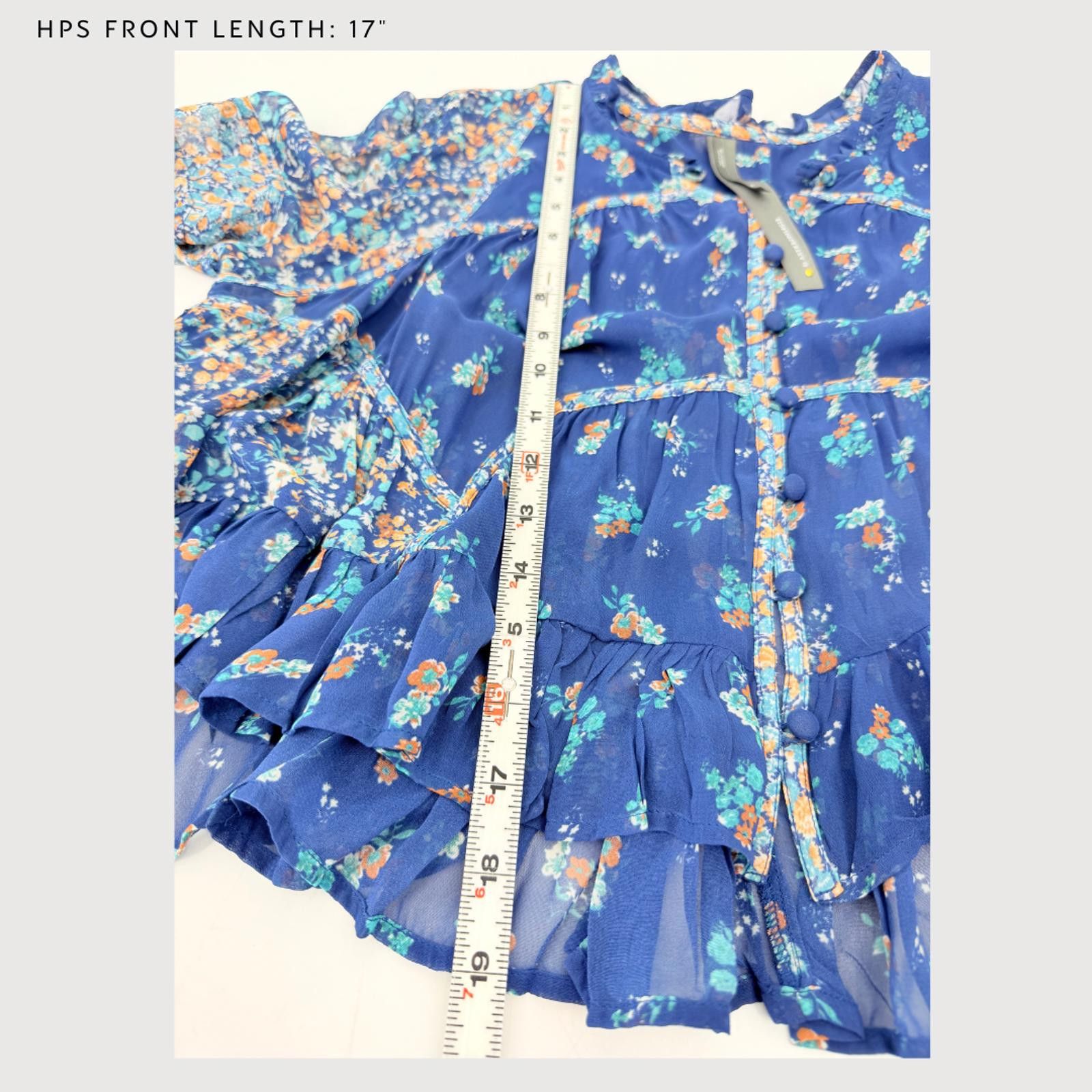 Other Anthropologie Boho Sheer Floral Babydoll Blouse M Size M / US 6-8 / IT 42-44 - 8 Thumbnail
