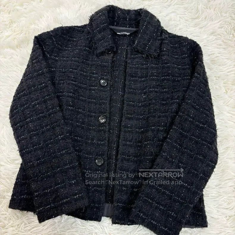 Comme des Garcons Comme Des Garcons Black Tweed Jacket Size S / US 4 / IT 40 - 1 Thumbnail