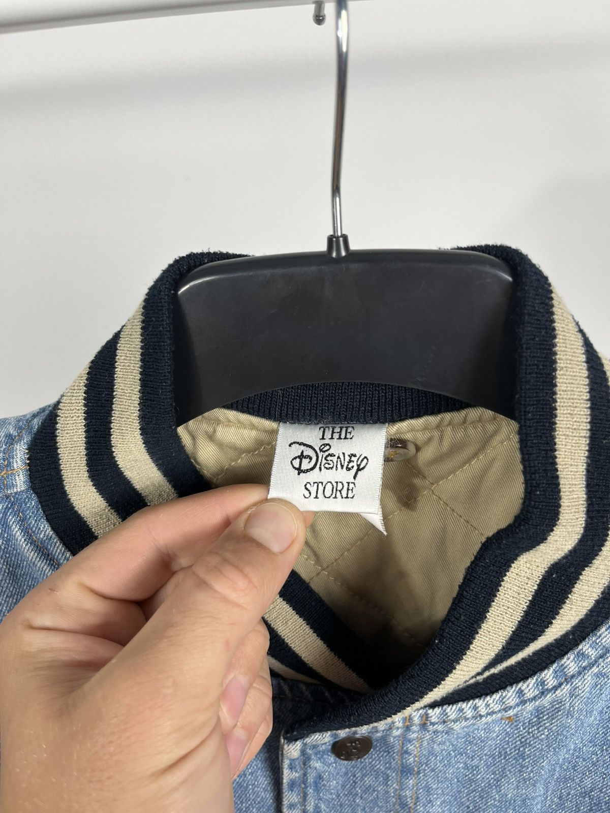 Disney Vintage Mickey Mouse Denim Varsity Jacket 90s Disney Size US M / EU 48-50 / 2 - 7 Thumbnail