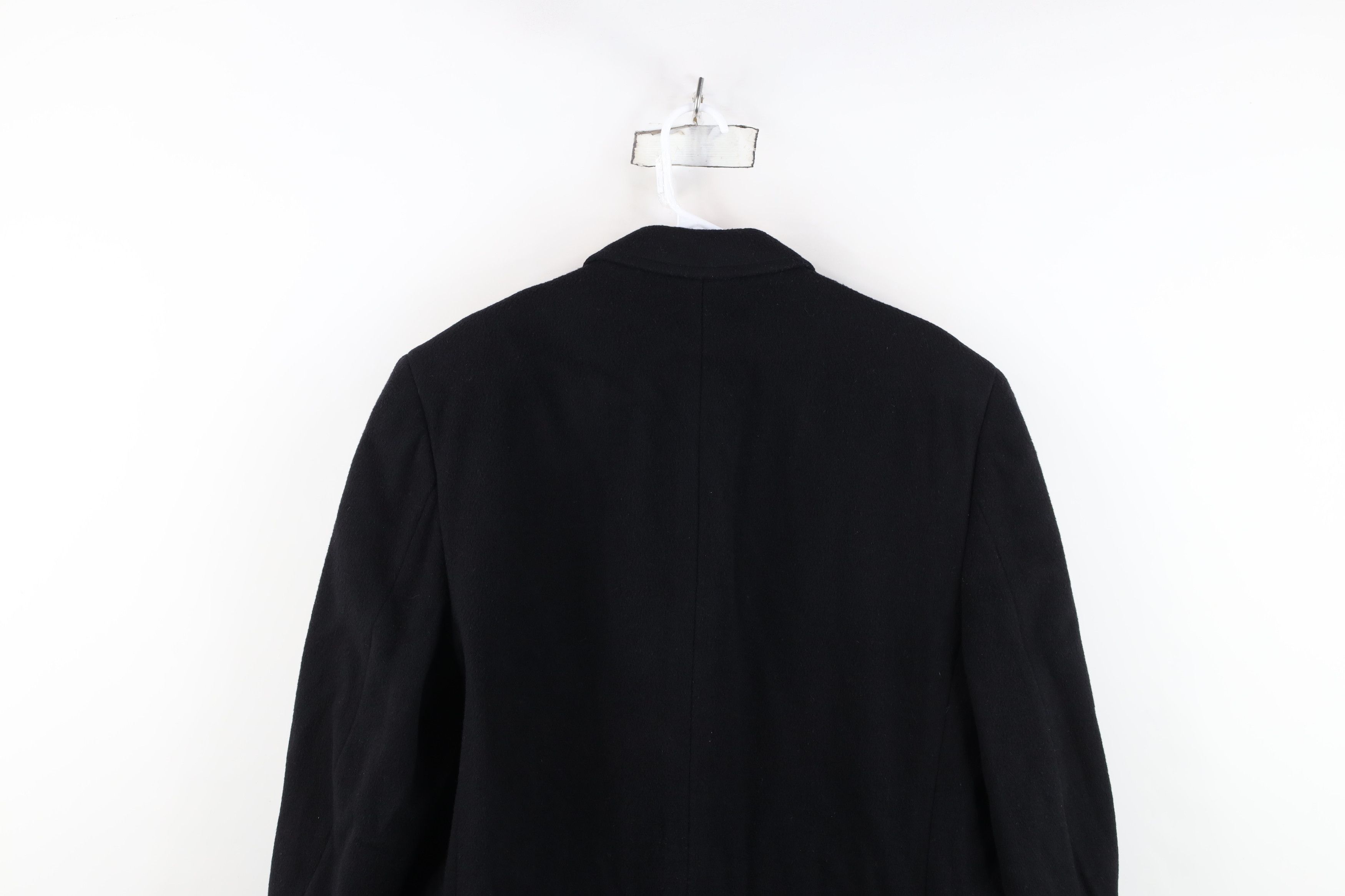 Vintage Vintage 90s Wool Cashmere Overcoat Trench Coat Jacket Black Size US XXL / EU 58 / 5 - 14 Thumbnail
