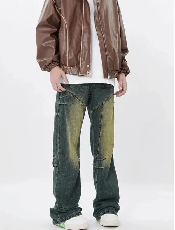 VIBE Vintage washed pleated deconstructed jeans Size US 34 / EU 50 - 5 Thumbnail