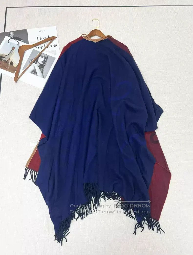 Loewe Loewe Multicolored Lamb Fur Big Logo Cloak Size ONE SIZE - 4 Thumbnail