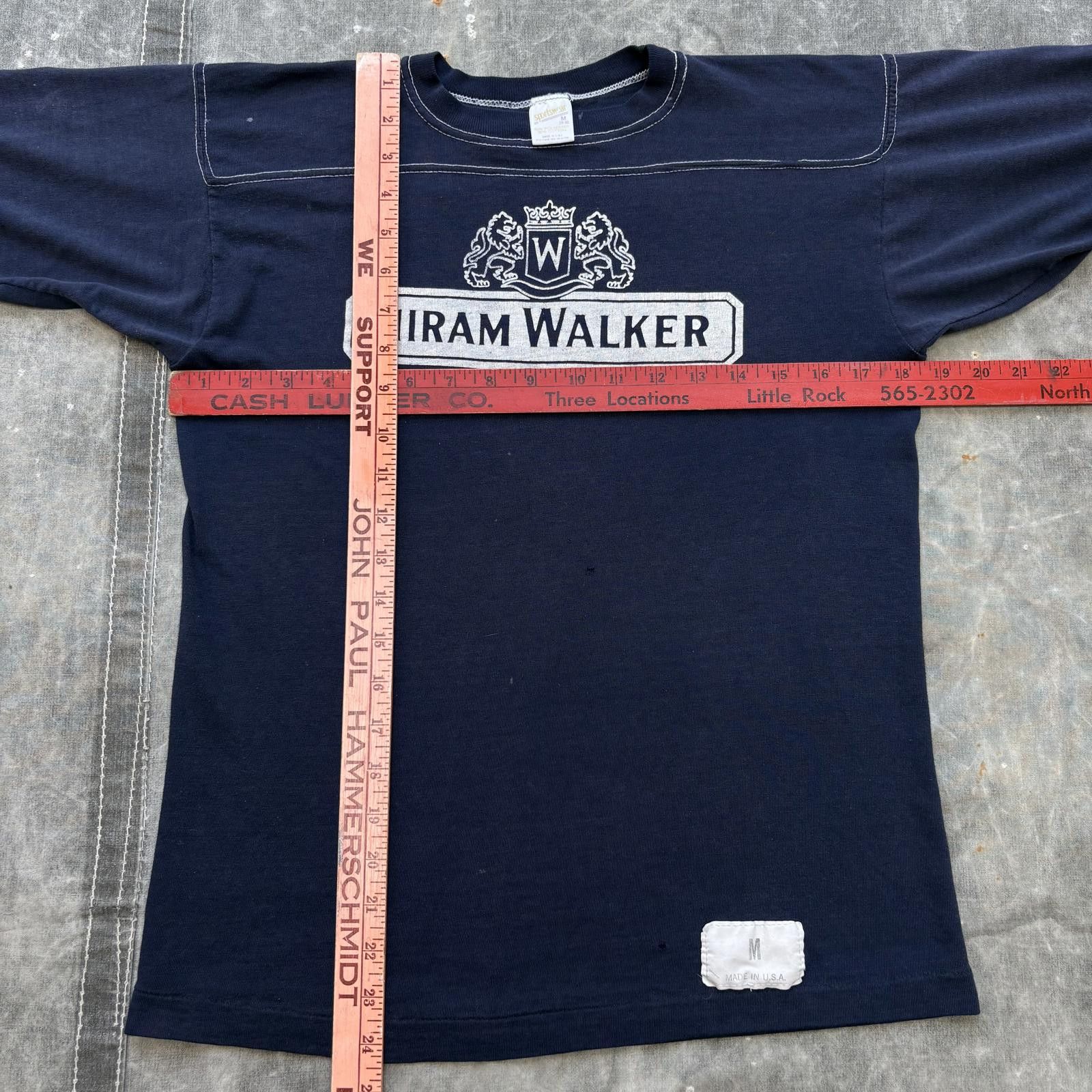 Vintage Vintage 70s 80s Hiram Walker Liquor Alcohol Jersey Shirt Size US M / EU 48-50 / 2 - 4 Thumbnail