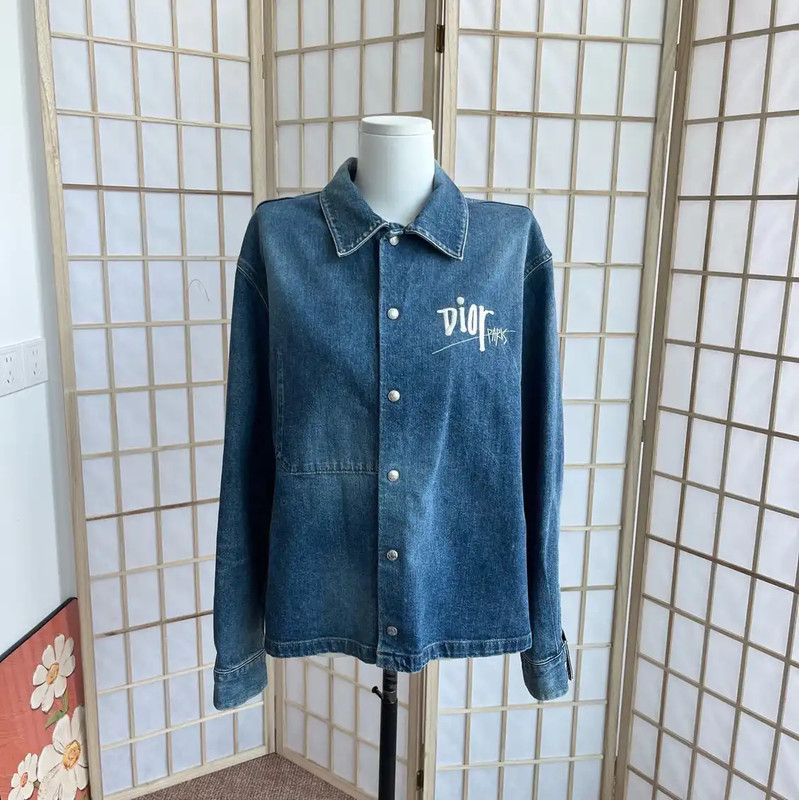 Dior Dior Blue Cotton Women's Jacket 0089 Size M / US 6-8 / IT 42-44 - 1 Thumbnail